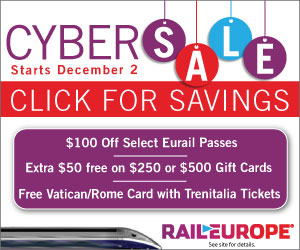 Rail Europe Cyber Monday deals - Save $100 on Eurail Passes