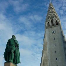 Leif Eriksson at Hallgrímskirkja, Reykjavik - Iceland